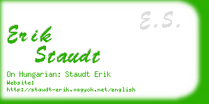 erik staudt business card